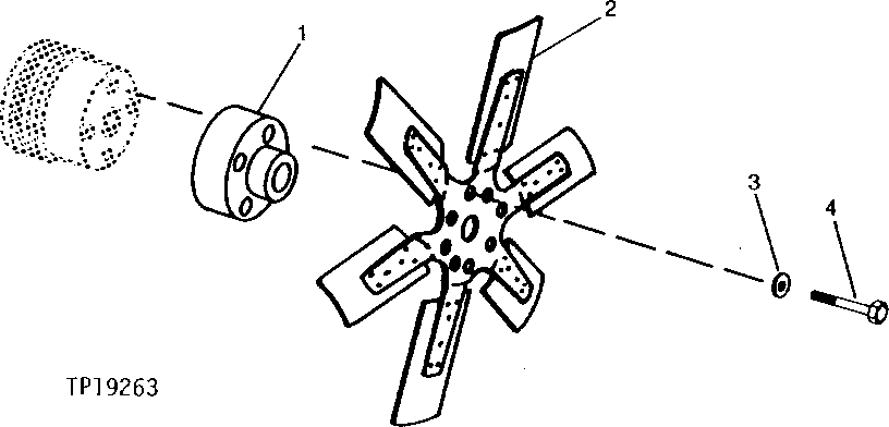 Схема запчастей John Deere 90D - 1 - FAN BLADE 510 - ENGINE AUXILIARY SYSTEMS 5
