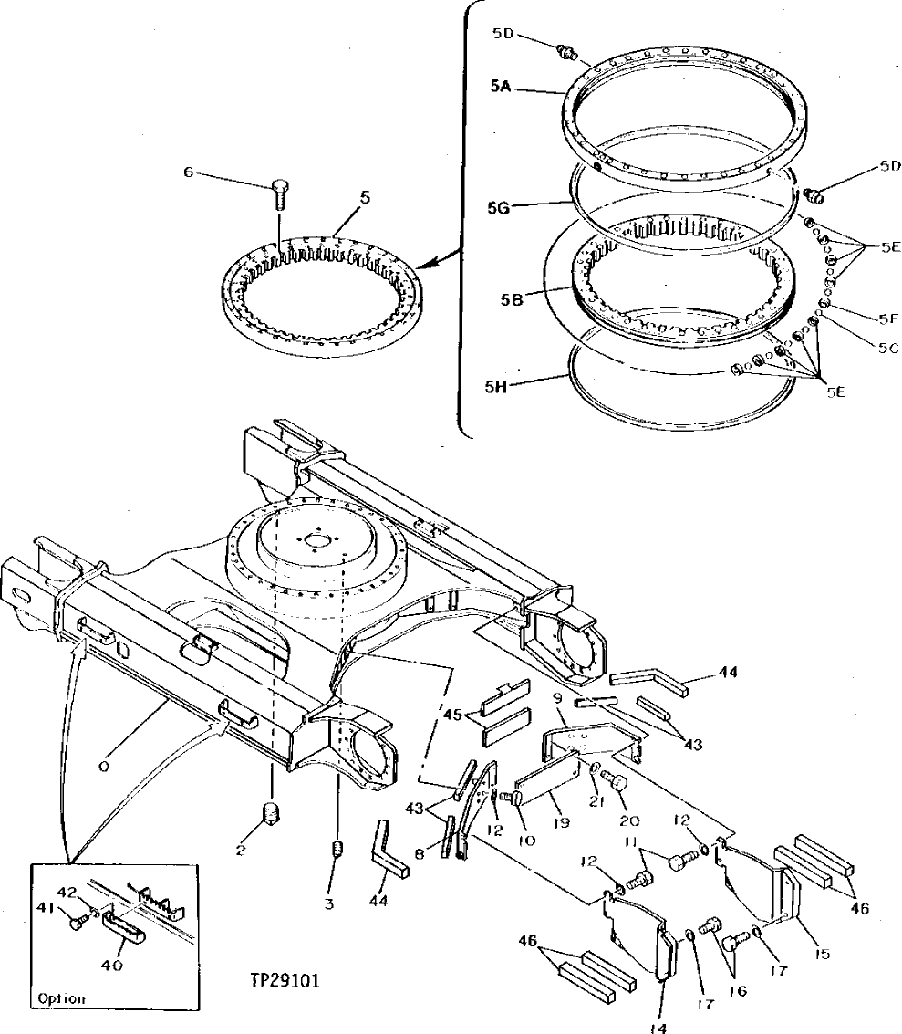 Схема запчастей John Deere 90D - 4 - TRACK FRAME 1740 - FRAME, CHASSIS OR SUPPORTING STRUCTURE 17