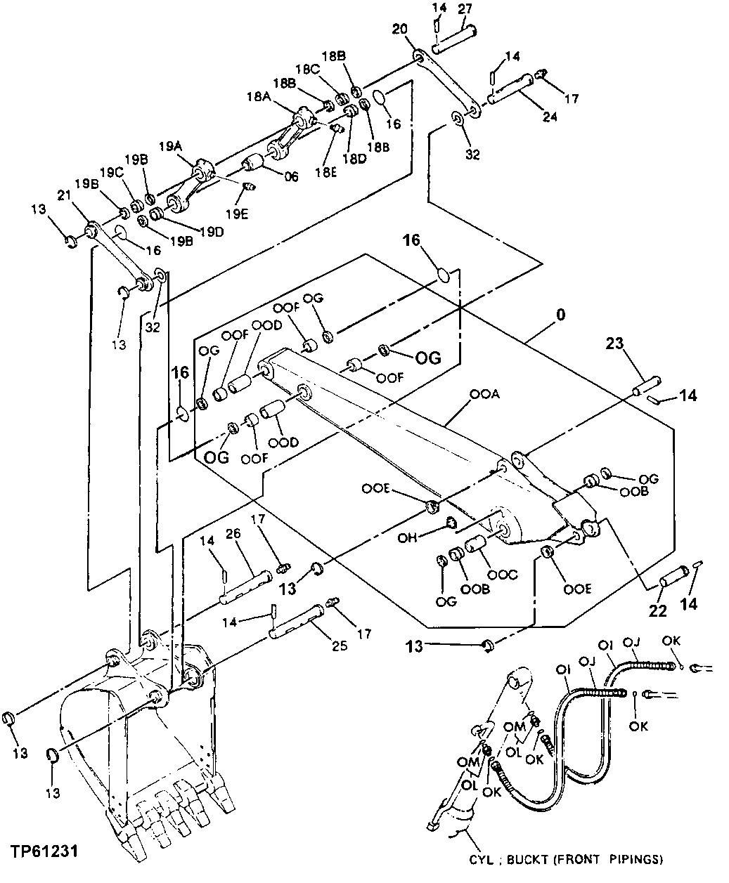 Схема запчастей John Deere 90D - 2 - DIPPERSTICK ARM 3340 - EXCAVATOR 33