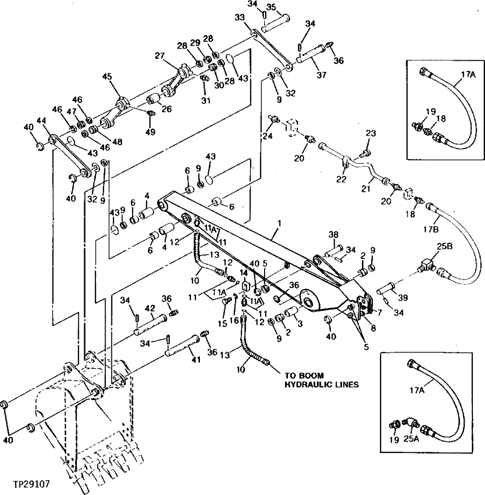 Схема запчастей John Deere 90D - 4 - ARM, ARM HOSES AND LINES 3340 - EXCAVATOR 33