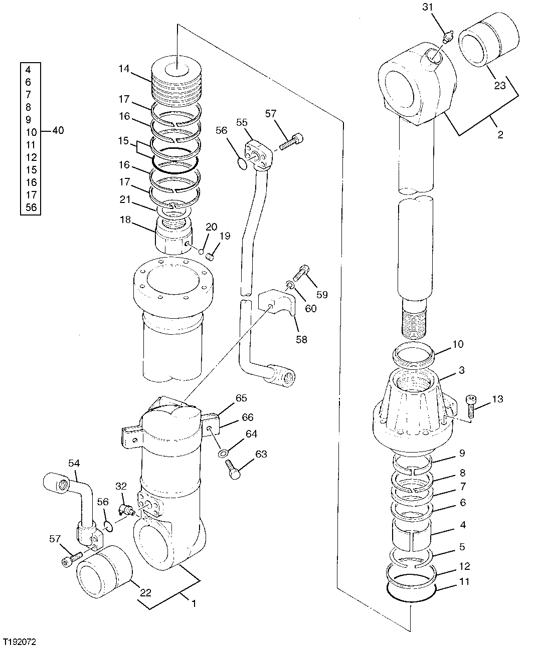 Схема запчастей John Deere 90D - 8 - BUCKET CYLINDER 3360 - EXCAVATOR 33