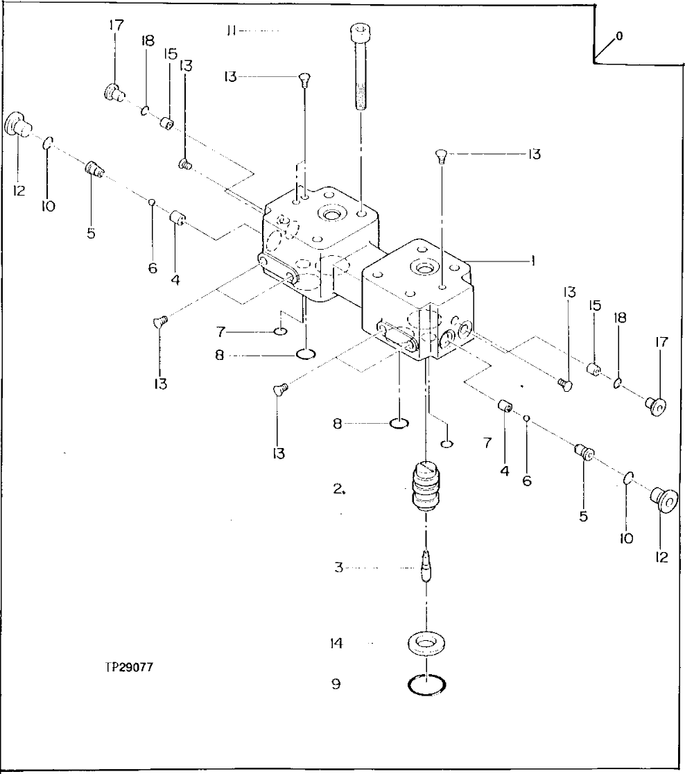 Схема запчастей John Deere 90D - 48 - COVER, TOP, PUMP REGULATOR VALVE 3360 - EXCAVATOR 33