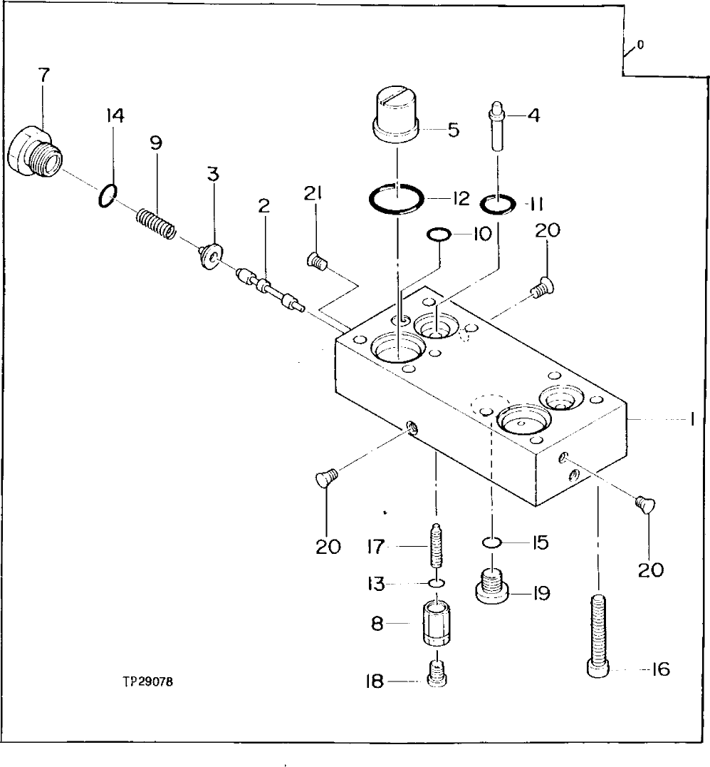 Схема запчастей John Deere 90D - 50 - COVER, BOTTOM, PUMP REGULATOR VALVE 3360 - EXCAVATOR 33