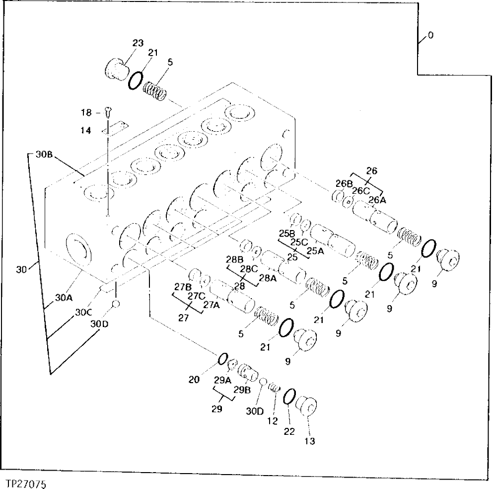 Схема запчастей John Deere 90D - 82 - PILOT OIL FLOW CONTROL VALVE 3360 - EXCAVATOR 33