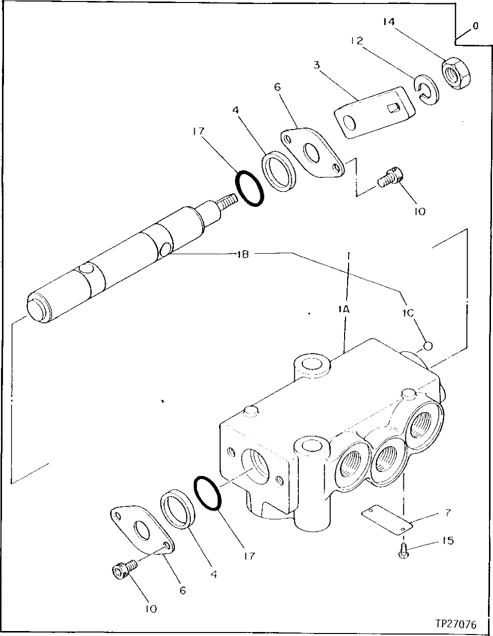 Схема запчастей John Deere 90D - 84 - PILOT SHUT-OFF VALVE 3360 - EXCAVATOR 33