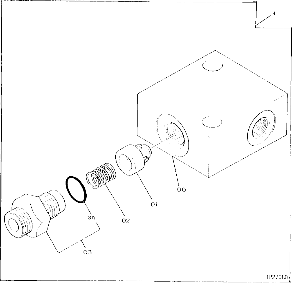 Схема запчастей John Deere 90D - 90 - PILOT PRESSURE MANIFOLD 3360 - EXCAVATOR 33