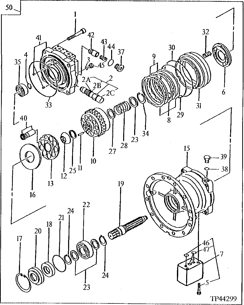 Схема запчастей John Deere 90D - 12 - SWING MOTOR (SERIAL NO. 007787- ) 4360 - SWING, ROTATION OR PIVOTING SYSTEM 43