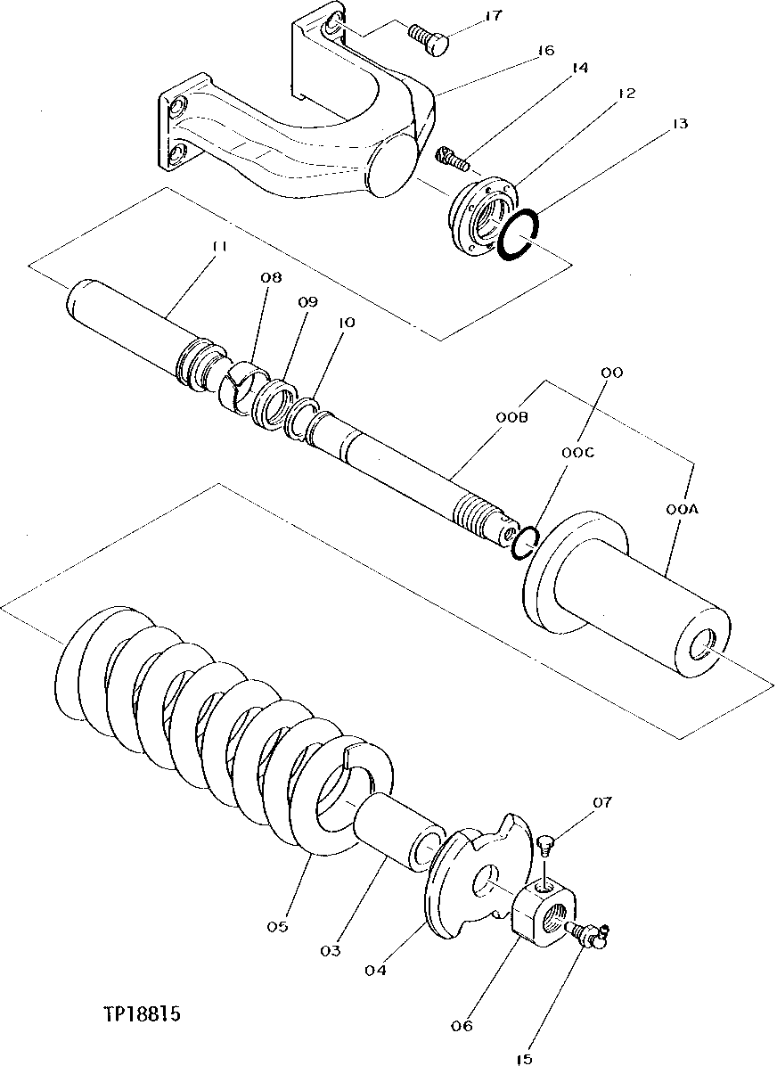 Схема запчастей John Deere 90D - 6 - TRACK ADJUSTER 130 - TRACKS 1