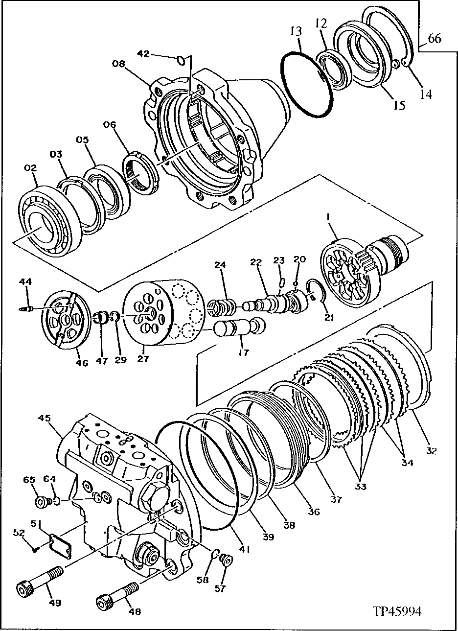 Схема запчастей John Deere 90D - 14 - PROPEL MOTOR 260 - AXLES AND SUSPENSION SYSTEMS 2