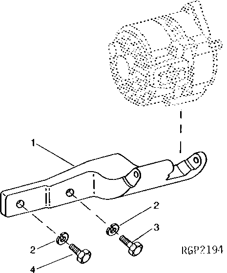 Схема запчастей John Deere 90D - 2 - ALTERNATOR AND GENERATOR MOUNTING 423 - ENGINE 4