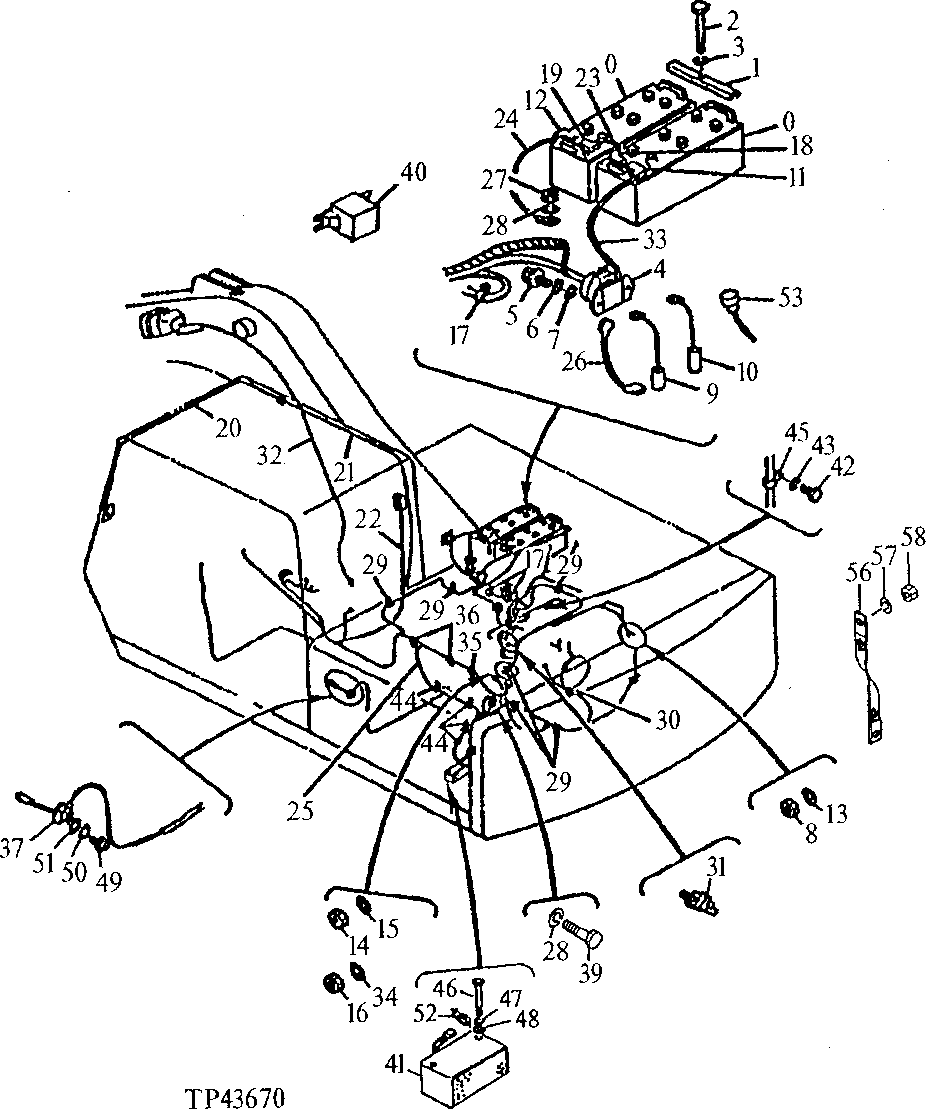 Схема запчастей John Deere 90D - 12 - ELECTRICAL PARTS 1674 - ELECTRICAL SYSTEM 16