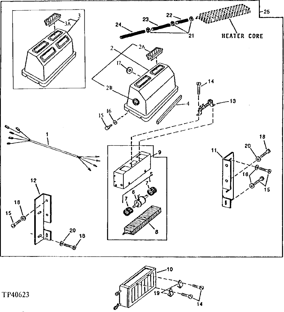 Схема запчастей John Deere 90D - 10 - HEATER 1830 - OPERATORS STATION 18