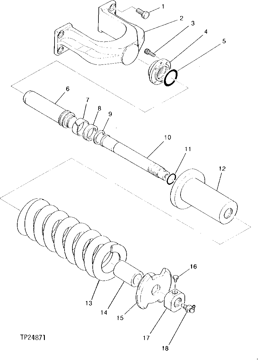 Схема запчастей John Deere 92DLC - 3 - Track Adjuster 0130 TRACKS SYSTEMS