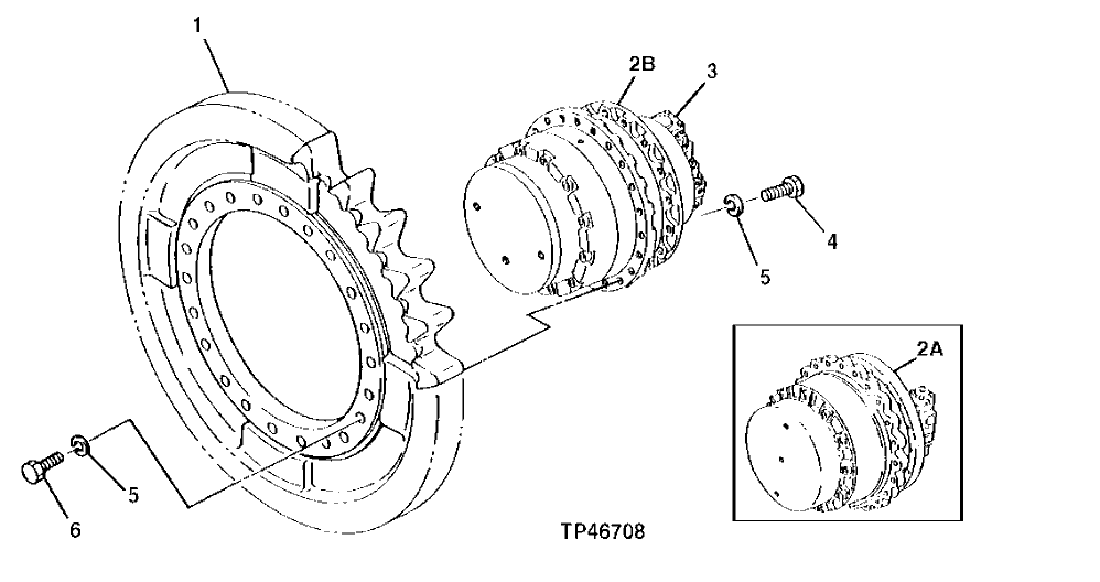 Схема запчастей John Deere 90D - 1 - DRIVE SPROCKET 0130 Track Systems