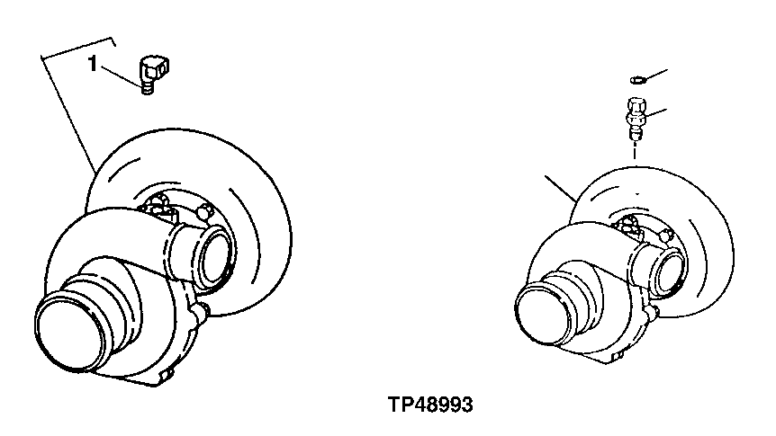 Схема запчастей John Deere 90D - 52 - TURBOCHARGER 0416 TURBOCHARGER 4045TT008, 4276TT021 4045TT008, 4276TT021