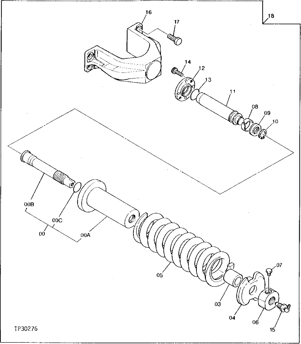 Схема запчастей John Deere 90D - 4 - TRACK ADJUSTER 0130 TRACK SYSTEMS