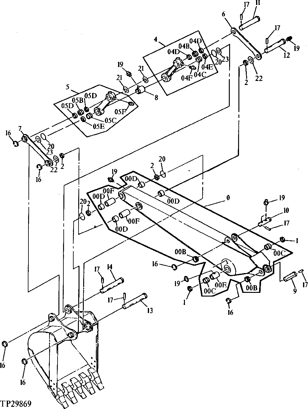 Схема запчастей John Deere 90D - 150 - Standard Arm 3340 FRAMES