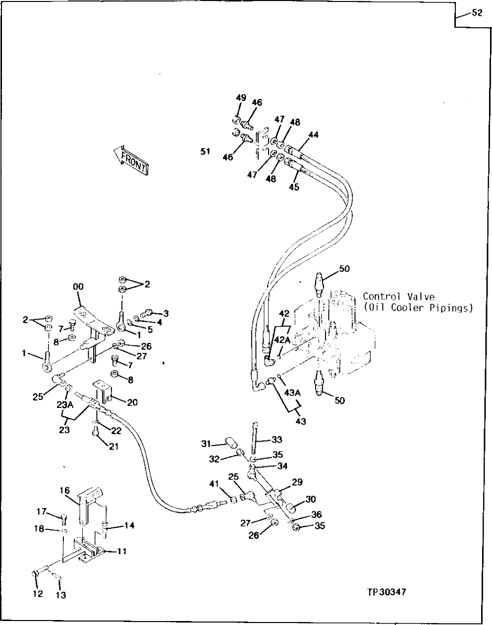 Схема запчастей John Deere 90D - 166 - AUXILIARY VALVE CONTROL KIT 3360 HYDRAULIC SYSTEM