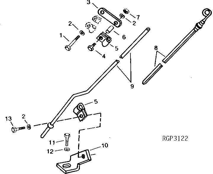 Схема запчастей John Deere 92DLC - 18 - ENGINE OIL DIPSTICK, TUBE AND BRACKET 407 - ENGINE 4