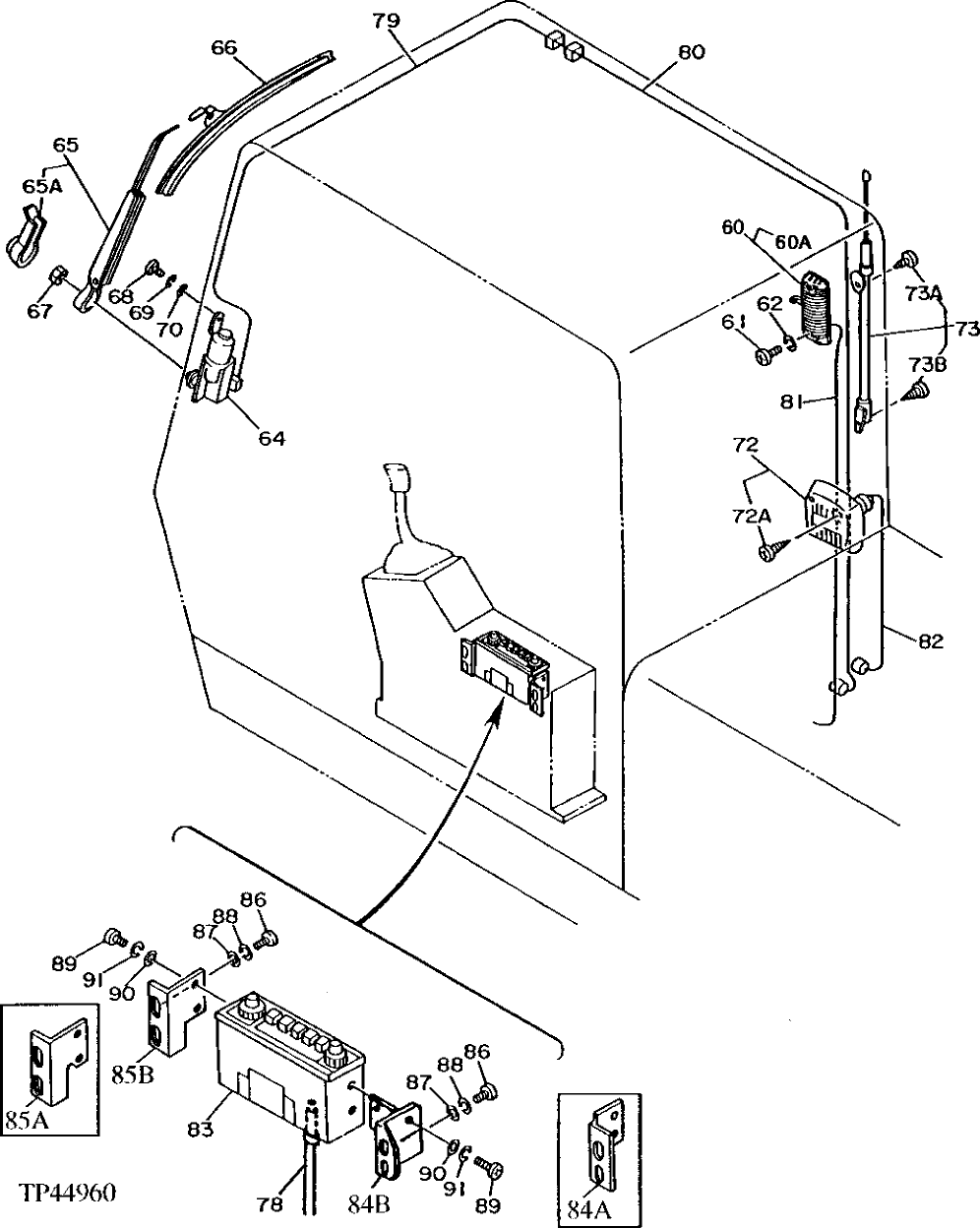 Схема запчастей John Deere 92DLC - 8 - CAB ELECTRICAL PARTS 1674 - ELECTRICAL SYSTEM 16