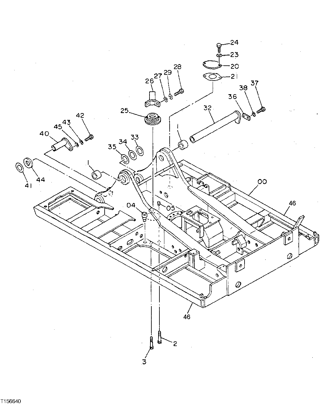 Схема запчастей John Deere 92DLC - 2 - MAIN FRAME 1740 - FRAME, CHASSIS OR SUPPORTING STRUCTURE 17