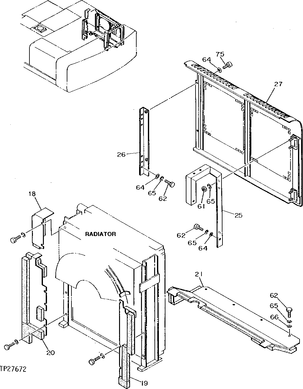 Схема запчастей John Deere 92DLC - 8 - ENGINE COMPARTMENT SERVICE DOORS 1910 - SHEET METAL AND STYLING 19