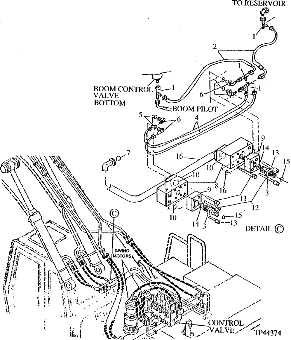 Схема запчастей John Deere 92DLC - 30 - ANTI-DRIFT VALVE INSTALLATION 2160 - MAIN HYDRAULIC SYSTEM 21