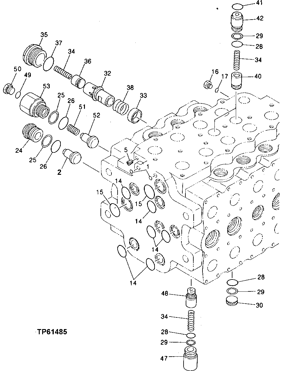 Схема запчастей John Deere 92DLC - 10 - MAIN CONTROL VALVE 3360 - EXCAVATOR 33