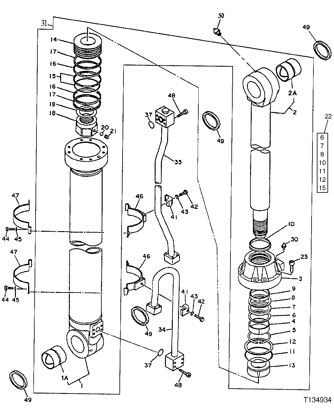 Схема запчастей John Deere 92DLC - 48 - ARM CYLINDER 3360 - EXCAVATOR 33
