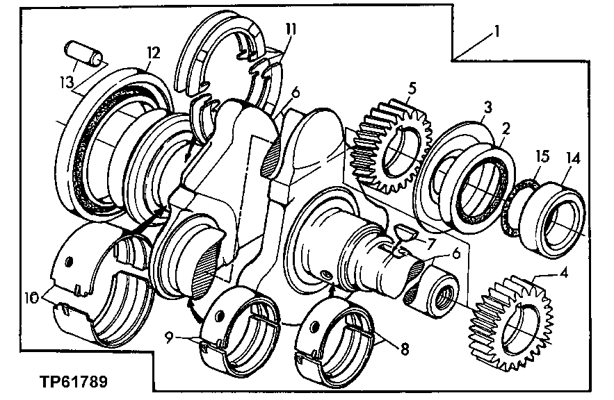 Схема запчастей John Deere 95D - 3B - REPLACEMENT CRANKSHAFT KIT 401 - ENGINE 4