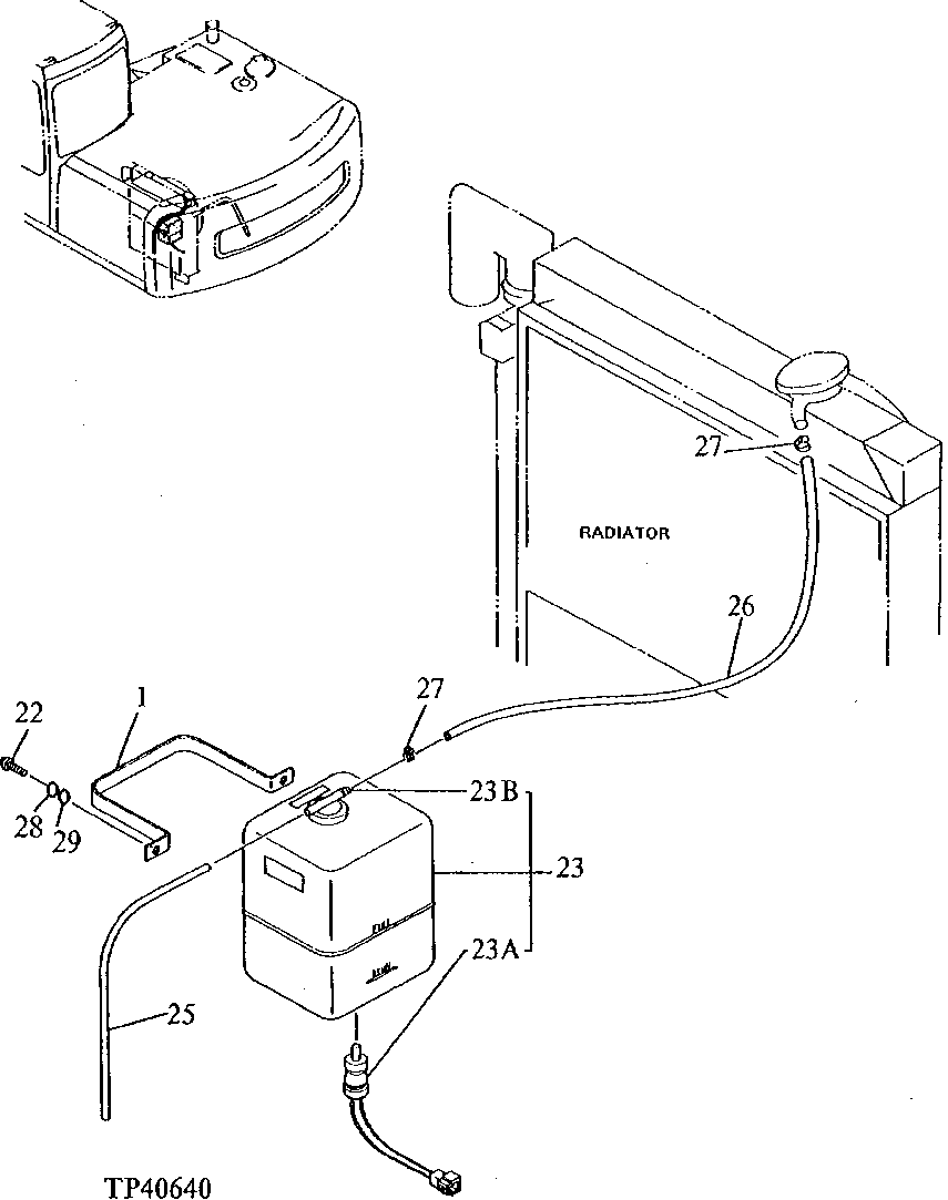Схема запчастей John Deere 90E - 68 - Surge Tank 0510 Engine Cooling Systems