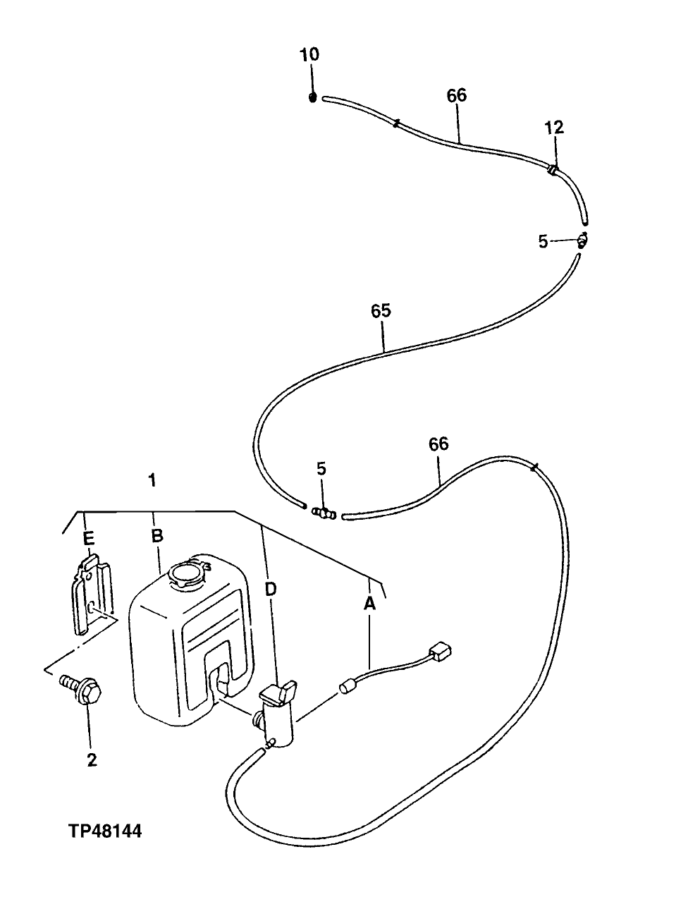 Схема запчастей John Deere 90E - 127 - Window Washer (025790 - ) 1810 Operator Enclosure