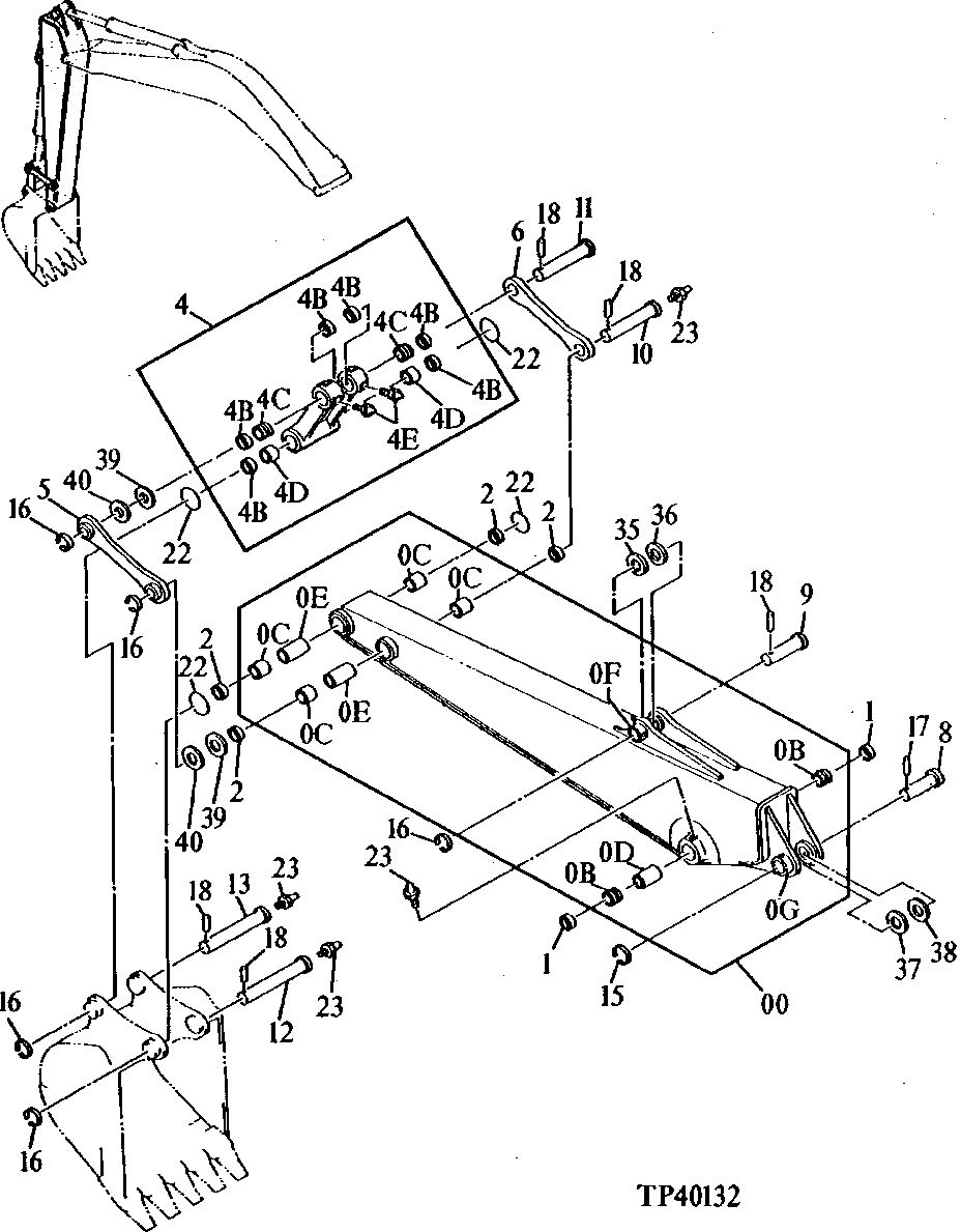 Схема запчастей John Deere 90E - 217 - Standard Arm 3340 Frames