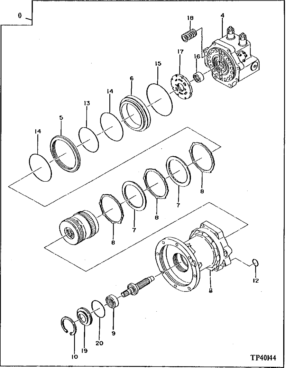 Схема запчастей John Deere 90E - 271 - Swing Motor 4360 Hydraulics