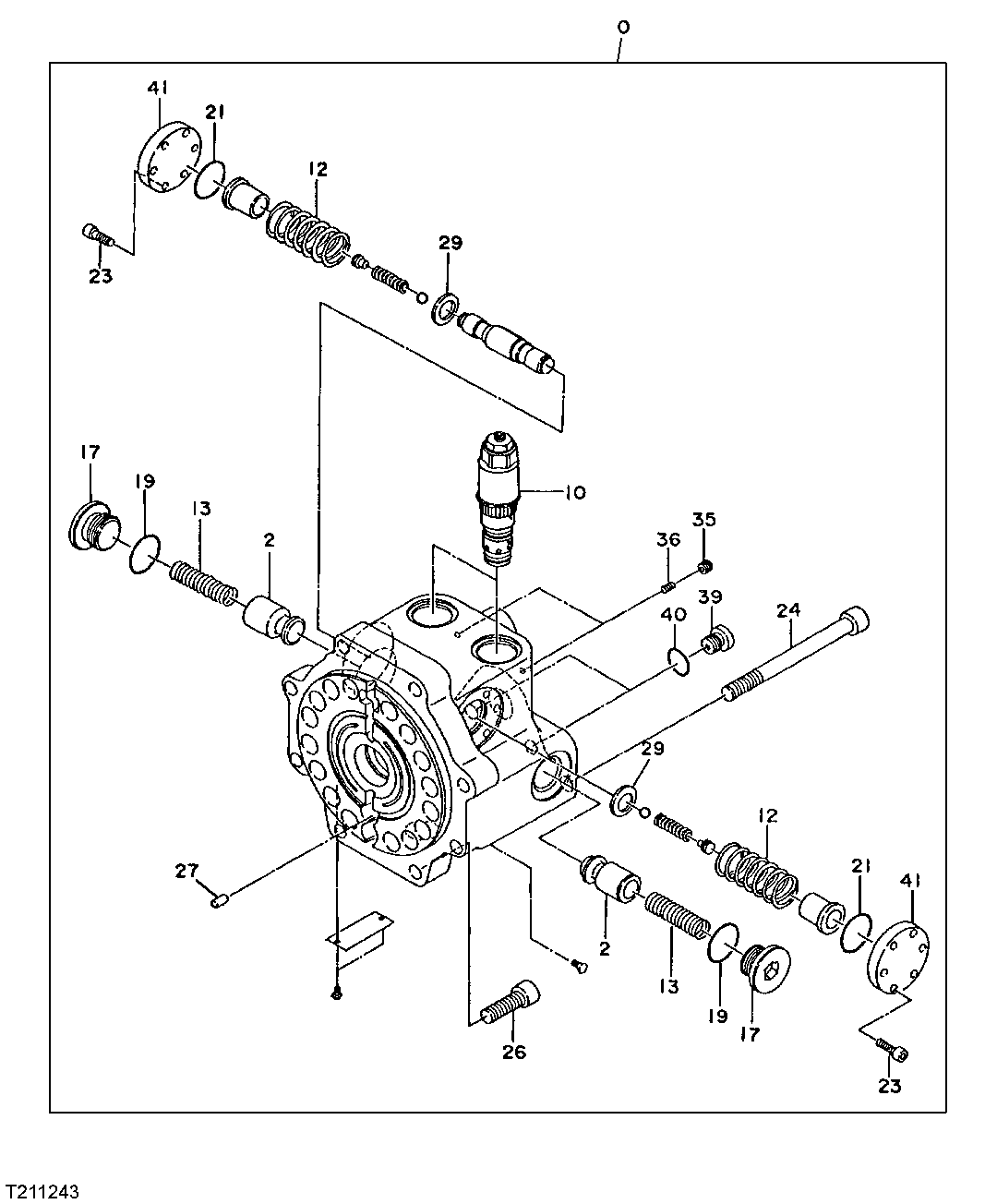 Схема запчастей John Deere 90E - 274 - Swing Motor Cover 4360 Hydraulics