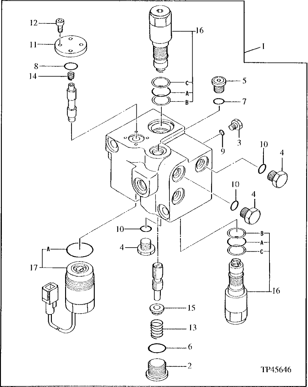 Схема запчастей John Deere 90E - 277 - Swing Motor Lines From Control Valve 4360 Hydraulics