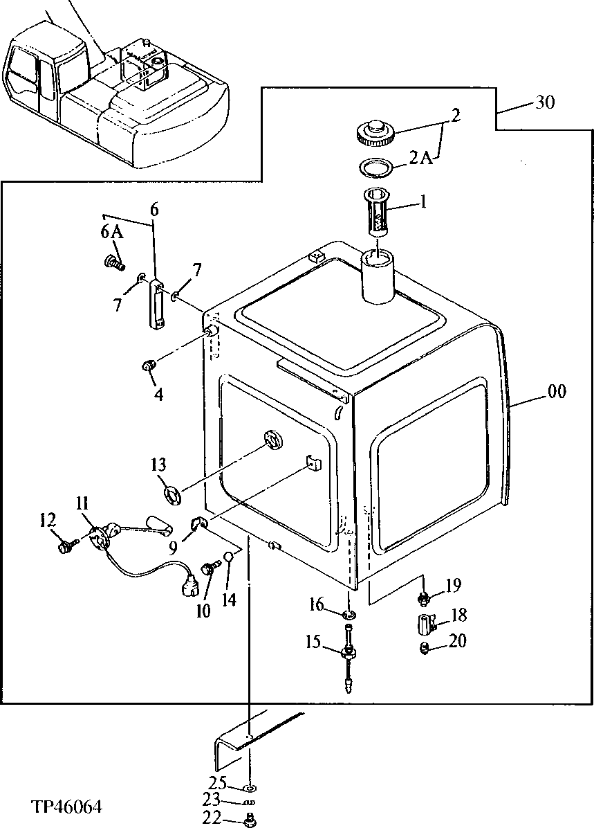 Схема запчастей John Deere 90ELC - 73 - Fuel Tank 0560 External Fuel Supply Systems