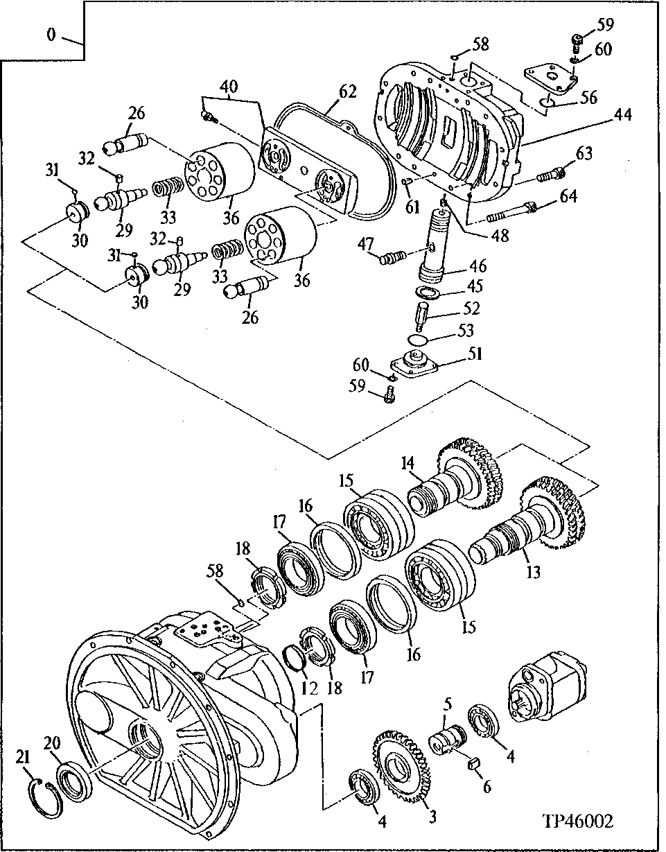 Схема запчастей John Deere 90ELC - 168 - Main Hydraulic Pump ( - 014999) 2160 HYDRAULIC SYSTEM