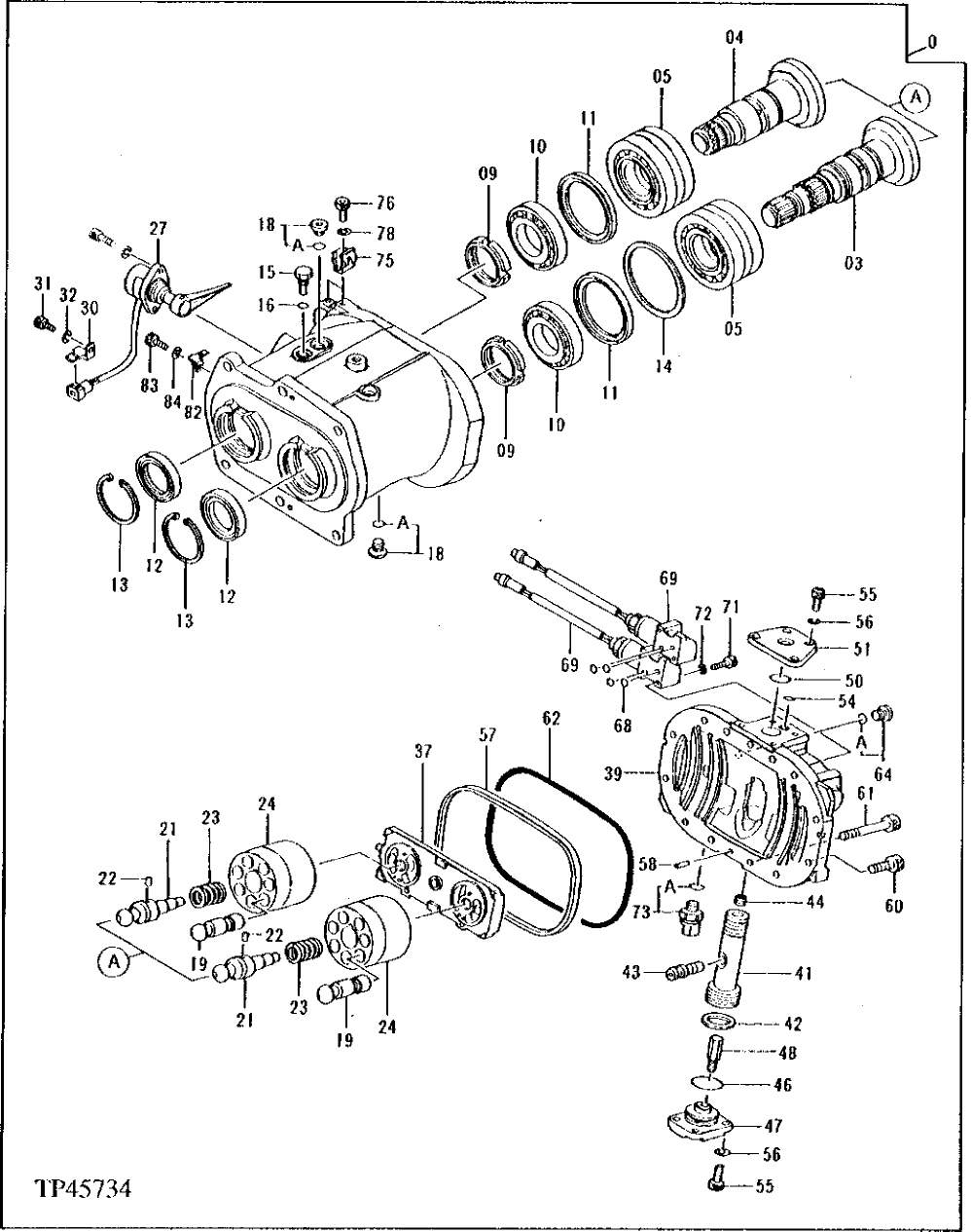 Схема запчастей John Deere 90ELC - 170 - Main Hydraulic Pump (015000 - ) 2160 HYDRAULIC SYSTEM