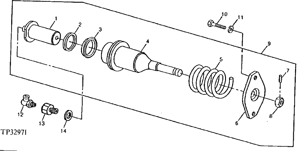 Схема запчастей John Deere 90ELC - 3 - TRACK ADJUSTING CYLINDER AND IDLER SPRING ASSEMBLY 0130 Track Systems