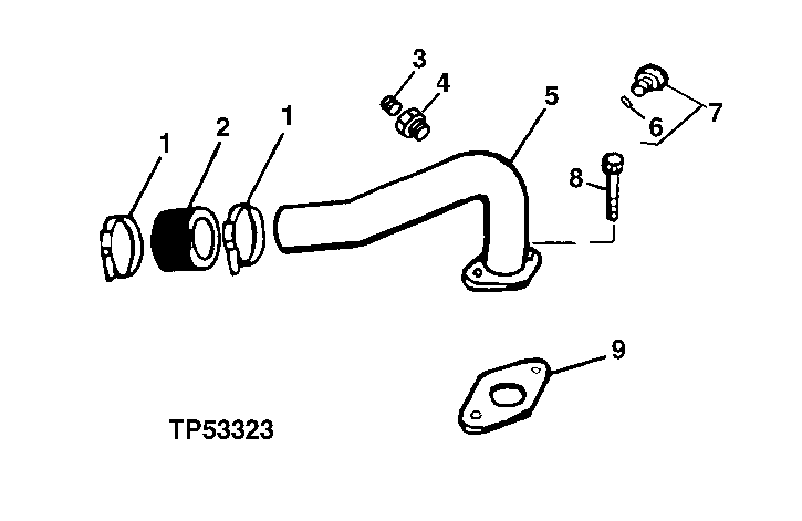 Схема запчастей John Deere 90ELC - 64 - Air Intake System (704569 - ) 0414 Intake Manifold 6068TDW07, 6068TDW56 6068TDW07, 6068TDW56