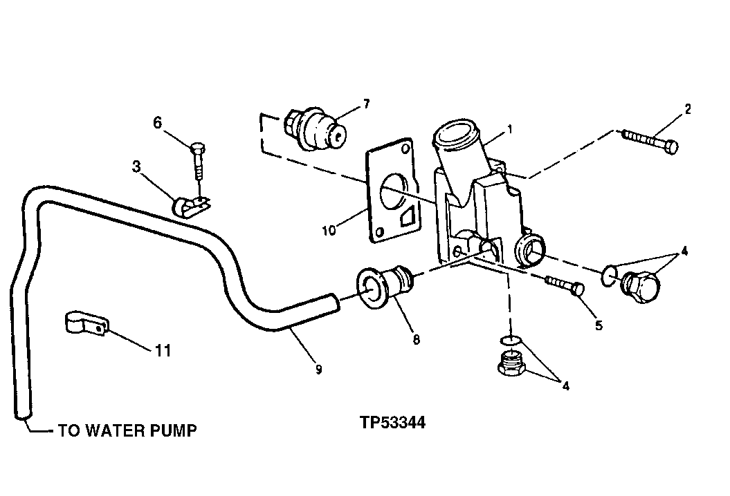 Схема запчастей John Deere 90ELC - 74 - THERMOSTAT AND COVERS (704569 - ) 0418 THERMOSTATS, HOUSINGS AND WATER PIPING 6068TDW07, 6068TDW56 6068TDW07, 6068TDW56
