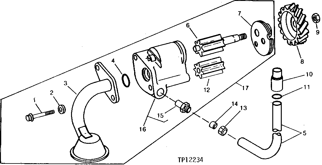 Схема запчастей John Deere 90ELC - 47 - Engine Oil Pump ( - 704568) 0407 OILING SYSTEM 6068TDW07, 6068TDW56 6068TDW07, 6068TDW56