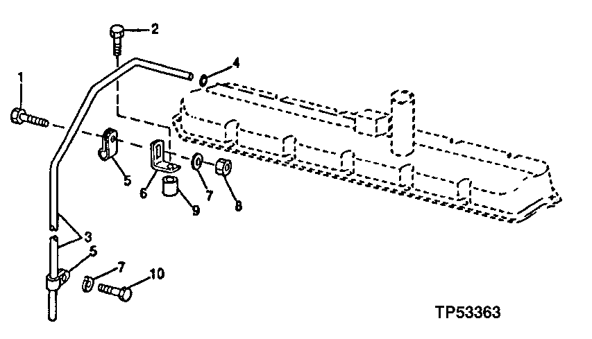 Схема запчастей John Deere 90ELC - 49 - Engine Ventilator Tube ( - 469372) 0408 Ventilating System 6068TDW07, 6068TDW56 6068TDW07, 6068TDW56