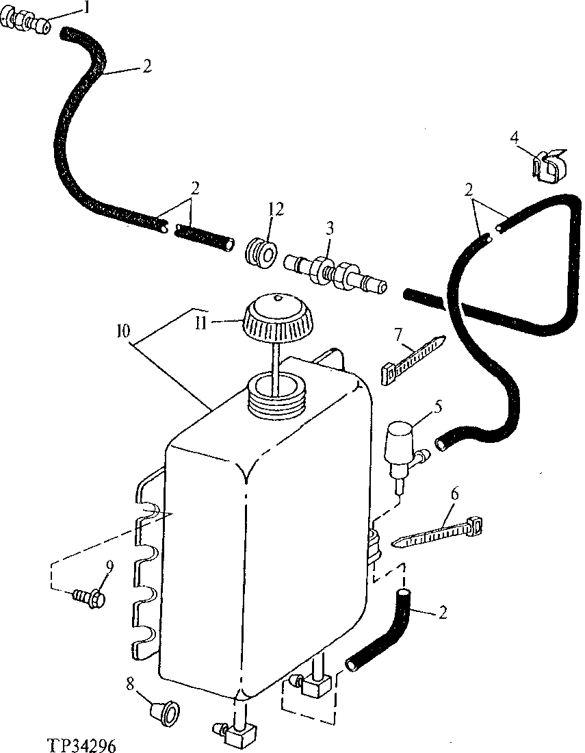 Схема запчастей John Deere 90ELC - 182 - Windshield Washer ( - 551837) 1810 Operator Enclosure