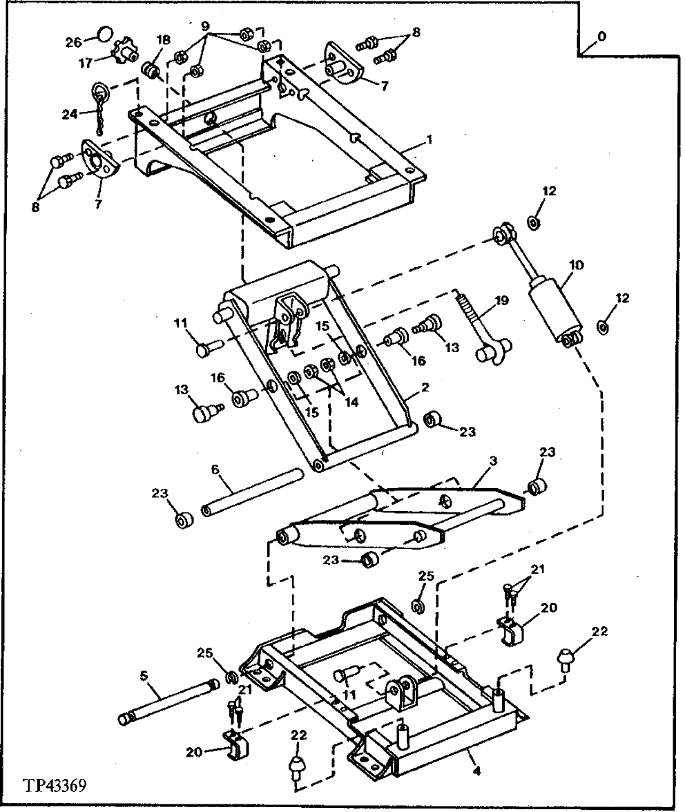 Схема запчастей John Deere 90ELC - 191 - Seat Suspension ( - 547853) 1821 SEAT AND SEAT BELT