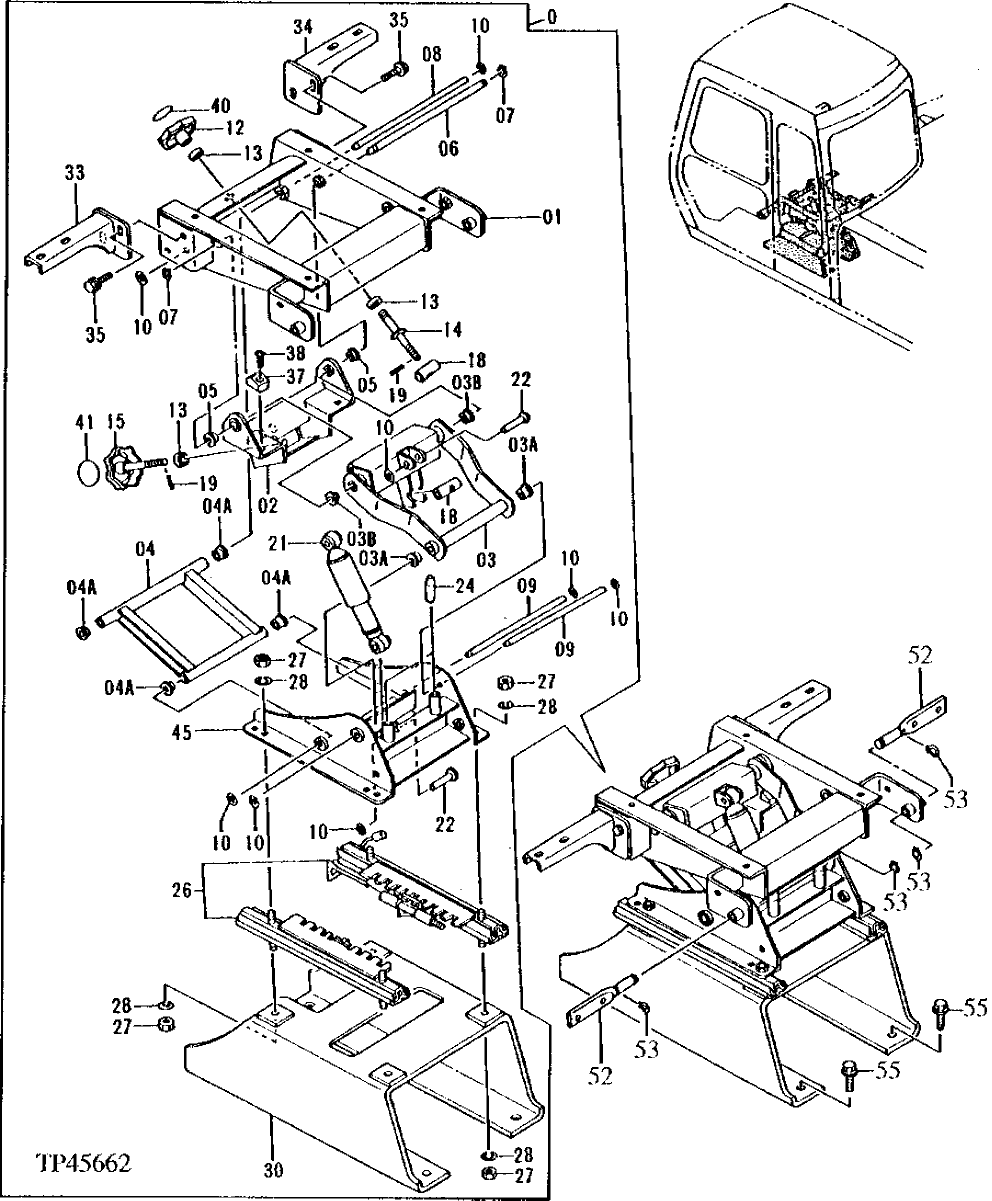 Схема запчастей John Deere 90ELC - 193 - Seat Stand and Suspension (547854 - ) 1821 SEAT AND SEAT BELT