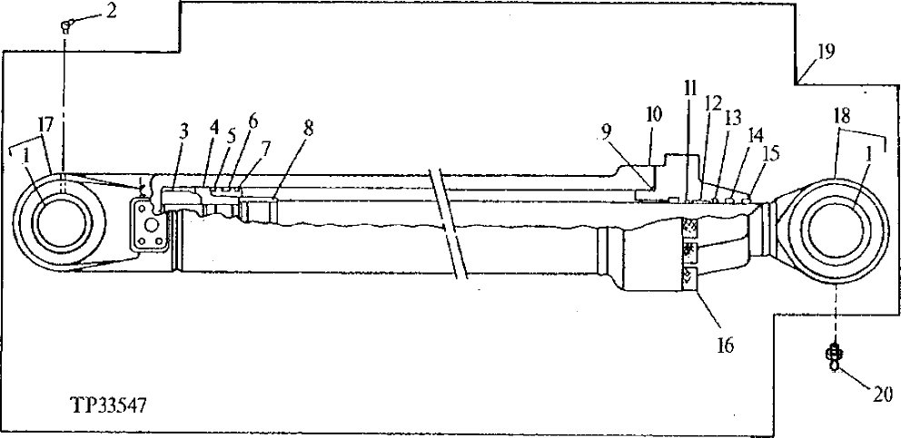 Схема запчастей John Deere 90ELC - 347 - BOOM CYLINDER (RIGHT AND LEFT) 3360 HYDRAULIC SYSTEM