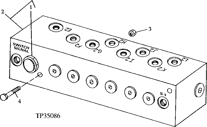 Схема запчастей John Deere 90ELC - 359 - DIG SHUTTLE VALVE 3360 HYDRAULIC SYSTEM