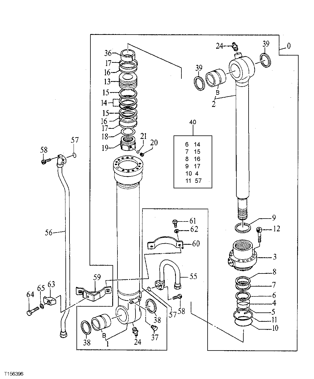 Схема запчастей John Deere 90ELC - 384 - SUPER LONG FRONT BUCKET CYLINDER 3360 HYDRAULIC SYSTEM